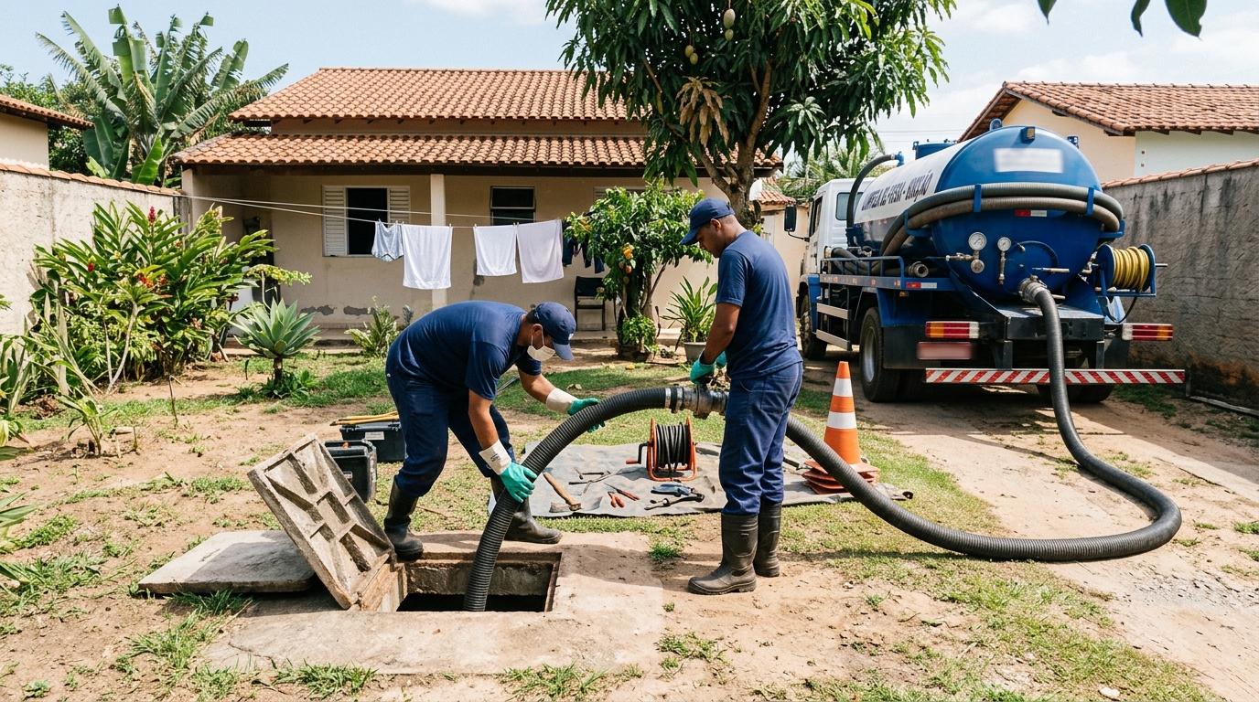 Limpeza de fossa séptica em Montes Claros-MG