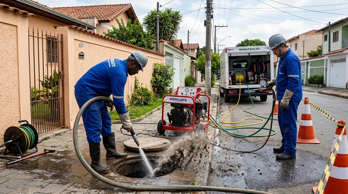 Hidrojateamento residencial em Montes Claros-MG