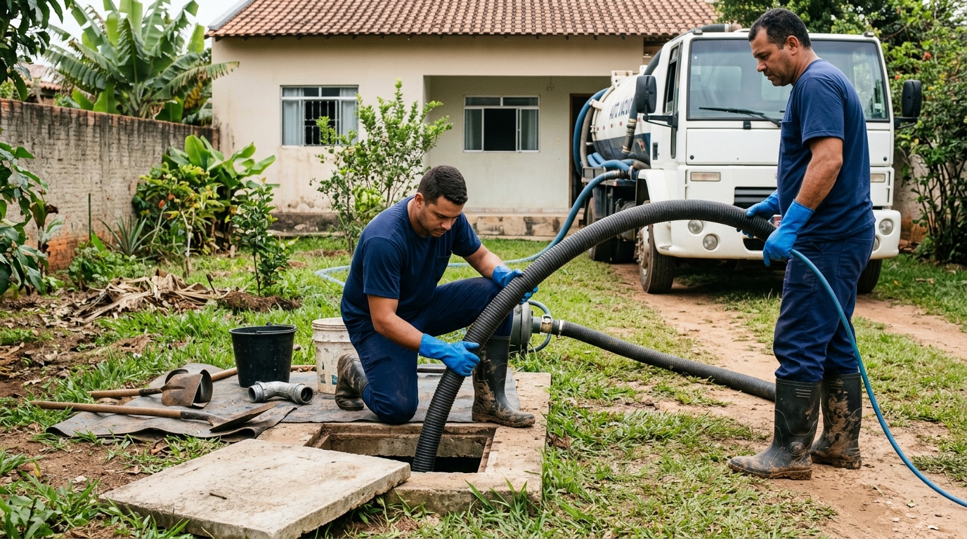 Esgotamento de fossa em Montes Claros-MG