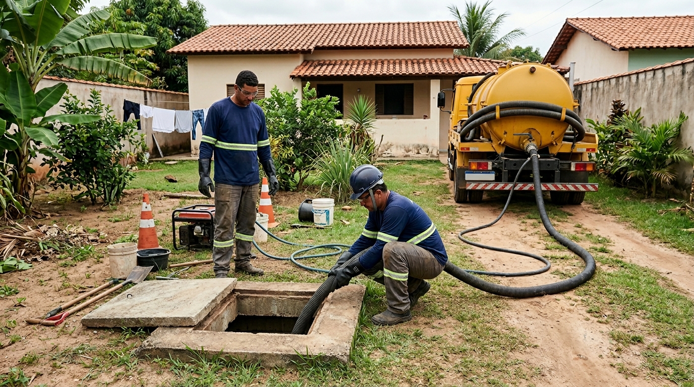 Desentupimento de fossa em Montes Claros-MG